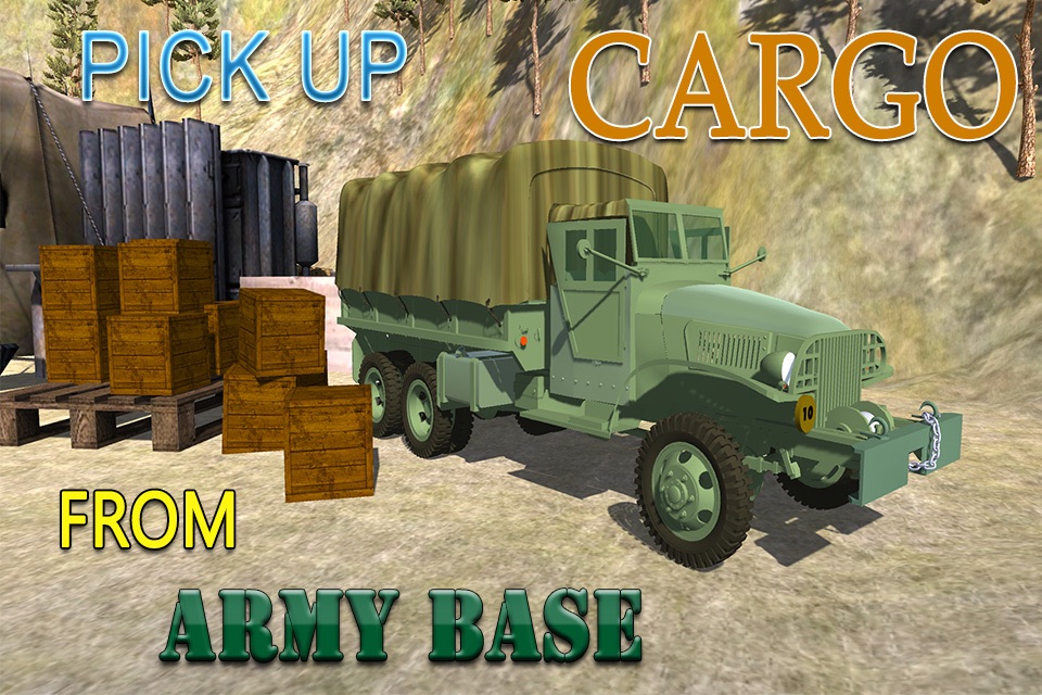 Army Cargo Truck Simulator - Deliver food supplies to military camps in this driving simulation game screenshot 4