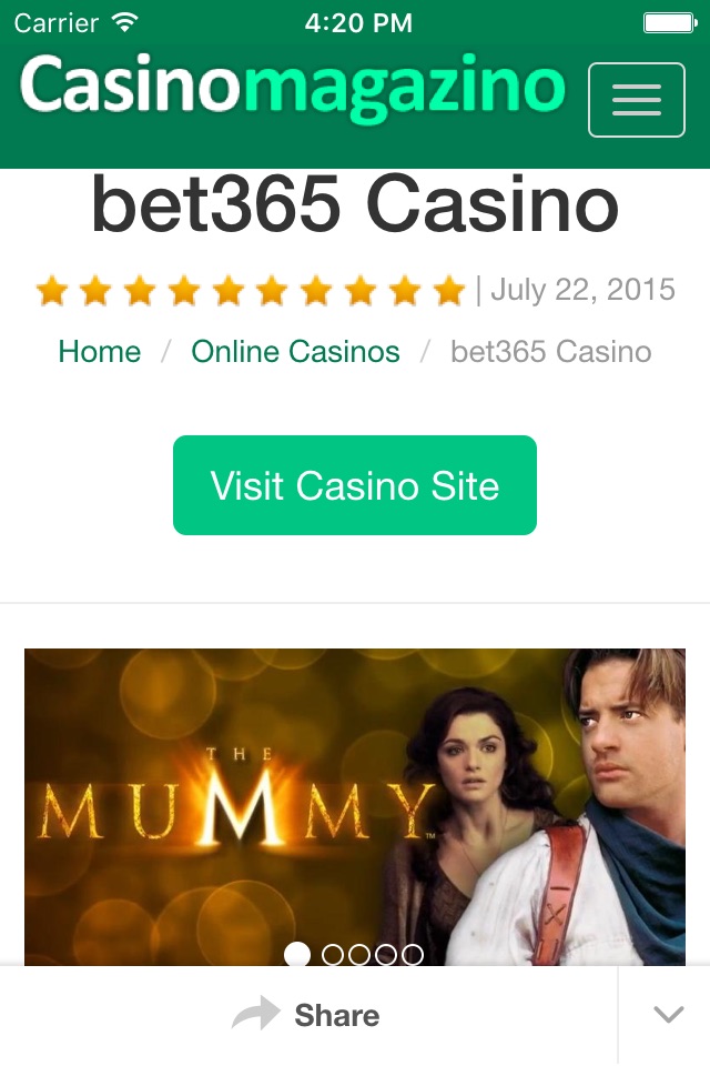 Professional Online Casino Reviews - Including Top Bonuses and Promotions | Casino Magazino screenshot 2