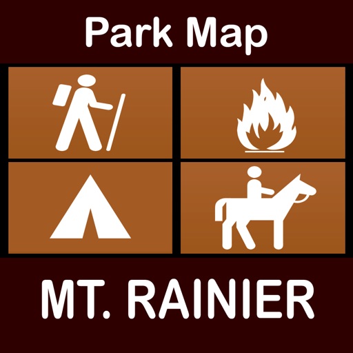 Mount Rainier National Park : GPS Hiking Offline Map Navigator icon