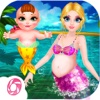 Mermaid Driping Nursing-Pregnant Mommy&Cute Baby