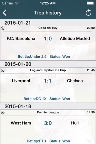 Betting Tips Football (Soccer) - Betting advisor for Premier League, La Liga Spain, Bundesliga, Calcio screenshot 3