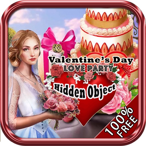 Valentine's Day Love Party Hidden Object Icon