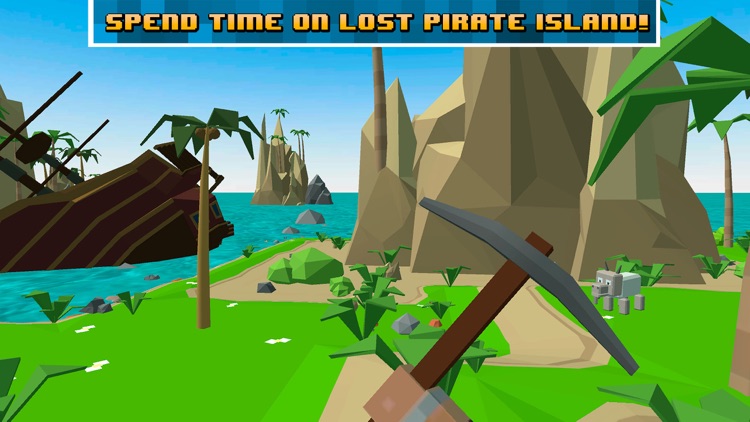 Pixel Pirate Island Survival Simulator 3D