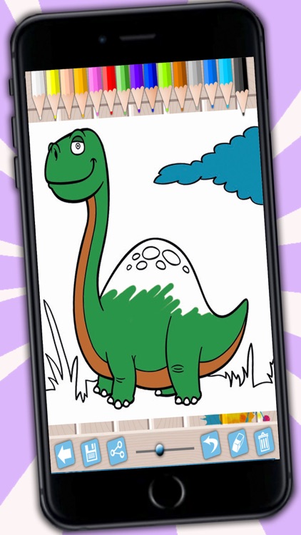 Kids paint and color animals dinosaurs coloring book - Premium