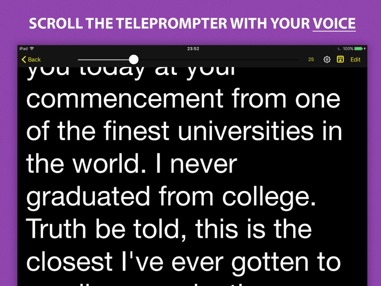 Voice Teleprompter - Speech Prompter with Smart Scrolling