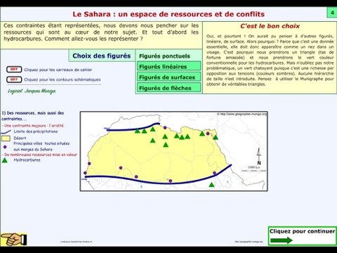 Sujet du croquis de géographie : Le Sahara : un espace de ressources et de conflits. screenshot 4