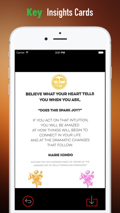 Spark Joy: Practical Guide Cards with Key Insights and Daily Inspiration screenshot-3