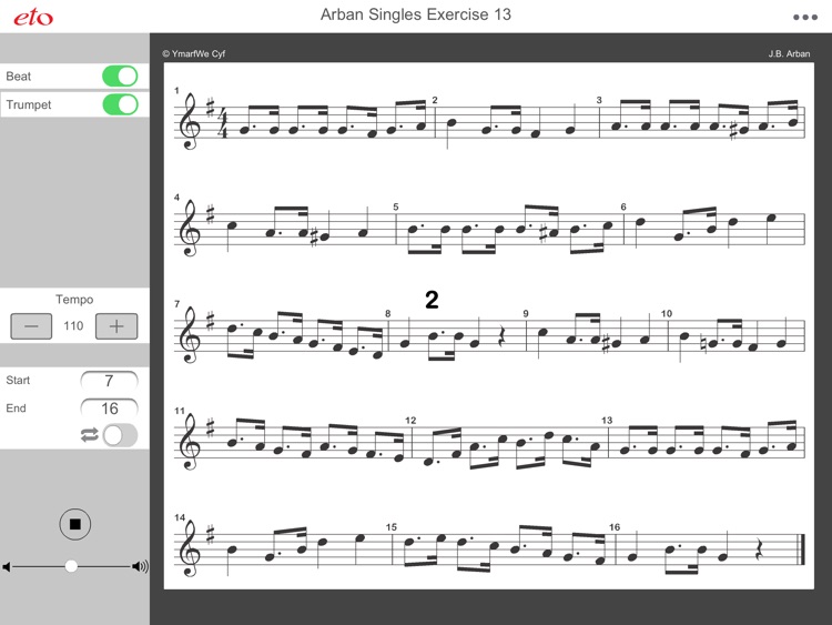 Arban Single Tonguing Ex. 13 - Advanced Trumpet & Cornet Practice
