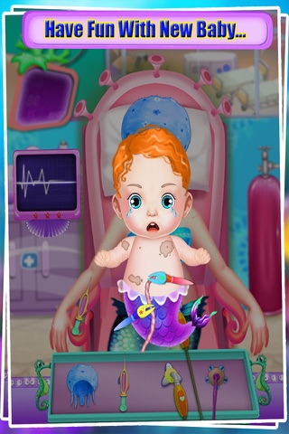 Mermaid Baby Care - Baby Born Dress Up Makeup and Spa with Mermaid World screenshot 4