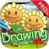 Drawing Desk Plants vs. Zombies : Draw and Paint Coloring Books Edition Pro