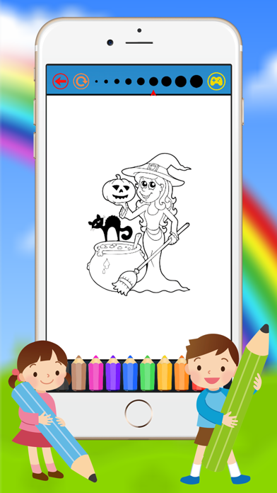 How to cancel & delete Halloween & Witch Coloring Book - Drawing Ghost for kids from iphone & ipad 3