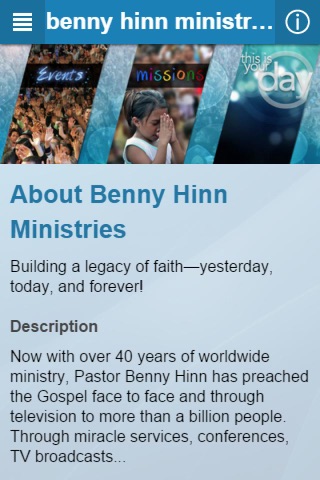 Benny Hinn Ministries screenshot 2