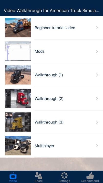 Video Walkthrough for American Truck Simulator