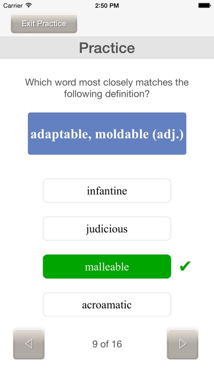 Worducate unique vocab flashcards – thesaurus vocabulary test prep SAT GRE ACT GMAT verbal screenshot-3