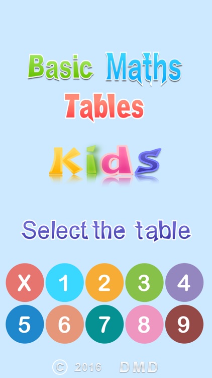 A Basic Maths Multiplication Tables for Kids - Train Your Brain