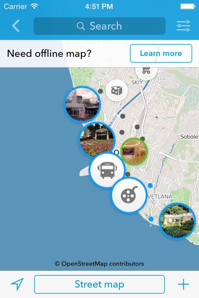 Sochi Offline Map & Travel Guide by Tripomatic screenshot 2