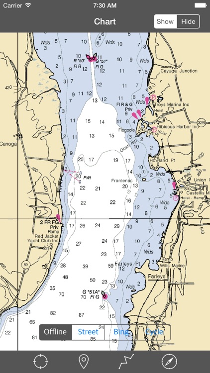 Cayuga-Seneca Lakes (New York) - Raster Nautical Charts