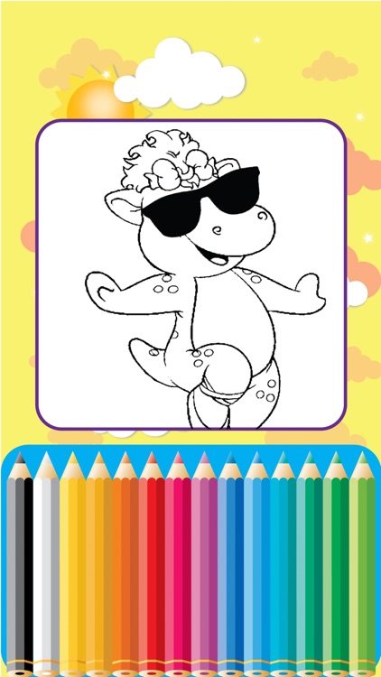 Dinosaurs Village coloring page Barney Friends