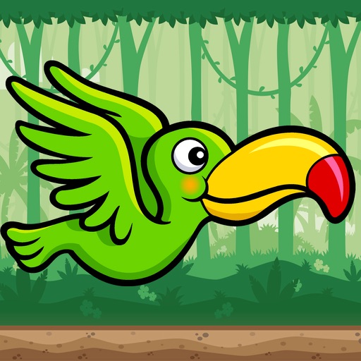 Flying Parrot Jungle Game Icon