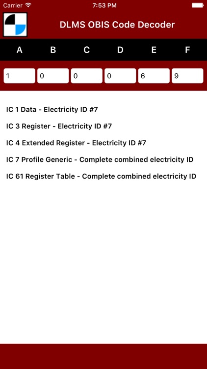 DLMS/COSEM OBIS Code Decoder