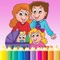 Family coloring book for kids