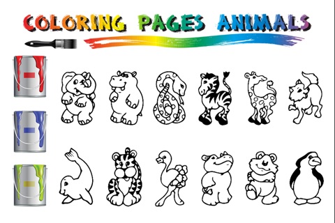 Coloring Pages Animals - Game for kids screenshot 2