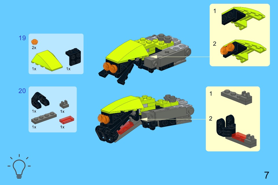 Spider for LEGO Creator 31018 x 2 Sets - Building Instructions screenshot 3
