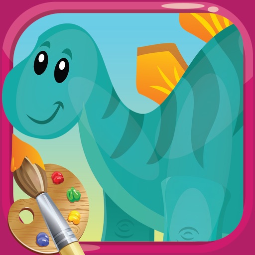 Little Dinosaur Coloring Book Draw and Paint Creator For Toddlers & Adults - "Jurassic Edition"