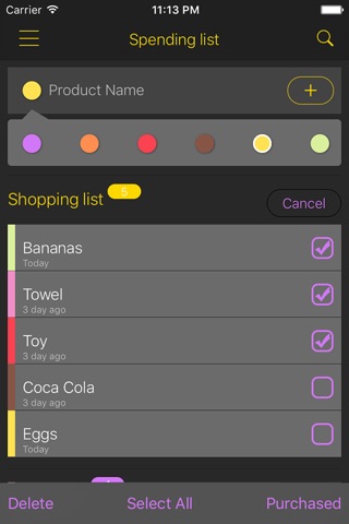 Spending List Free - Shopping list and To do list. screenshot 2