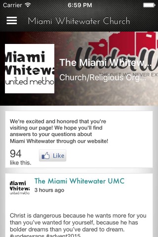 Miami Whitewater UMC screenshot 2