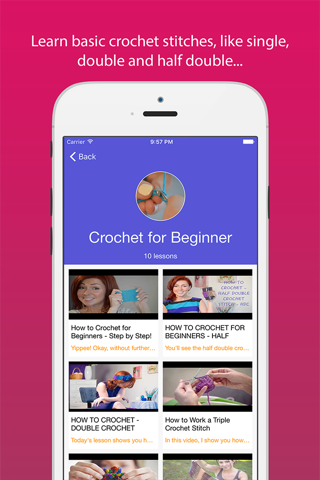 How to Crochet: Guide & Learn to Crochet For Beginner Step by Step, Chevron Wave, Snowflakes, Flower and more screenshot 2
