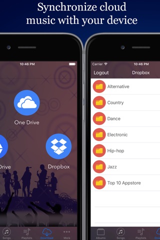 Free Music Player - Music Mp3 Player for Platforms Dropbox,OneDrive,Google Drive screenshot 3