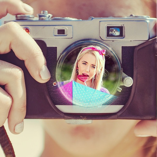 edit pic with camera frames, photo effects & text free - Photo camera frames icon
