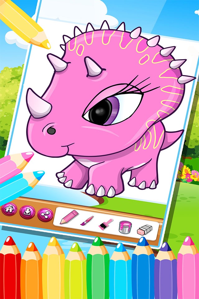 Dinosaur Dragon Coloring Book : Dino Drawing, Animal Paint And Color screenshot 2