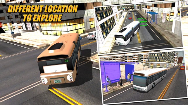 Real Modern city Bus driving simulator 3d 2016 : transport passengers through real city traffic