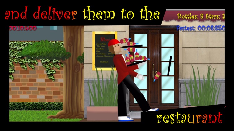 Waiter Rush Free: Run faster, keep the balance, don't drop the bottles!!!