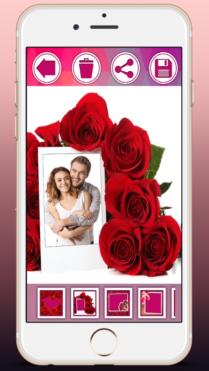 Love frames for pictures create postcards with romantic love pictures - Premium