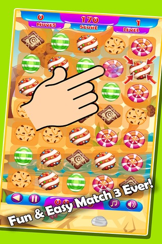 Colorful Candies Sweet Cookie Mania Match 3 Games screenshot 3
