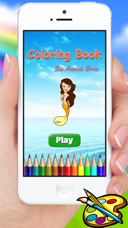 Sea Animals & Mermaid Coloring Book - Drawing Painting Kids