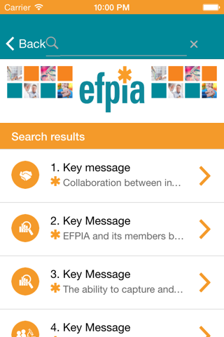 EFPIA Messages screenshot 3
