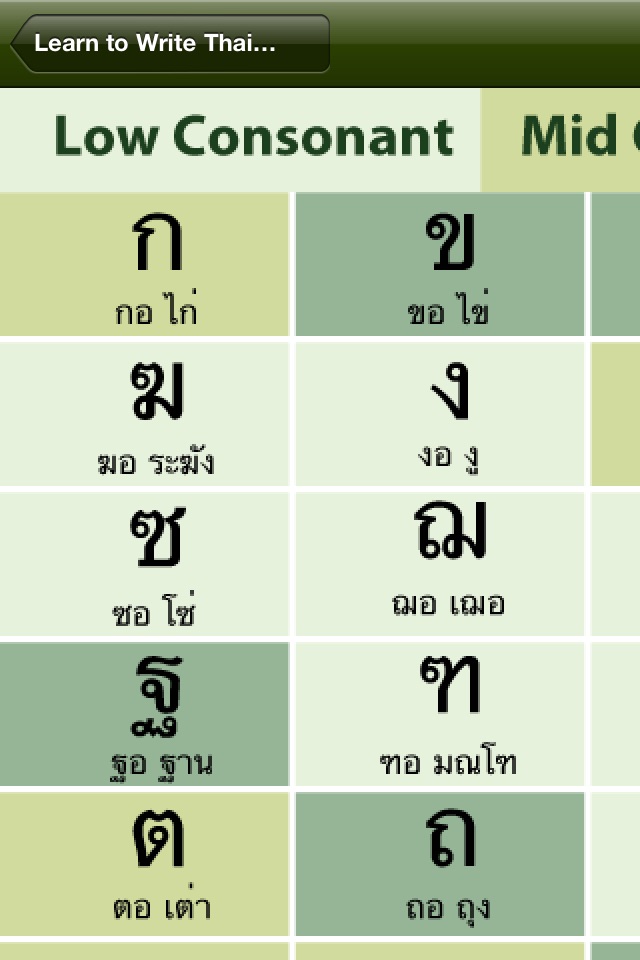 Easy Learn Thai Alphabets for iPhone & iPod Touch screenshot 3