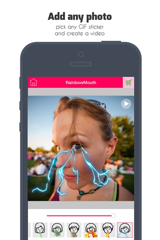 Rainbow Mouth - GIF Stickers for your photos screenshot 3