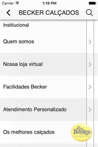 Becker calçados screenshot 3