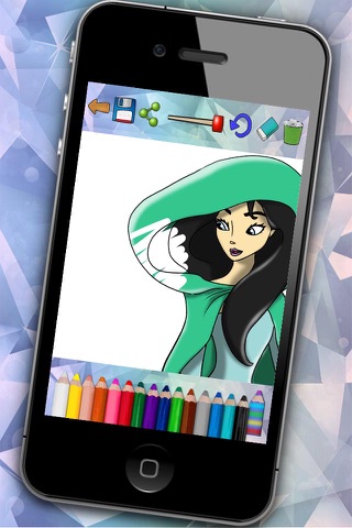 Paint magic ice princesses – coloring book for girls - Premium screenshot 3