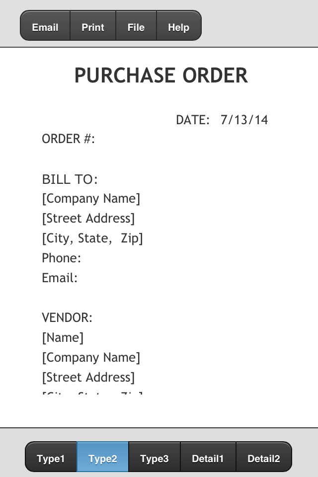 Purchase Order screenshot 2