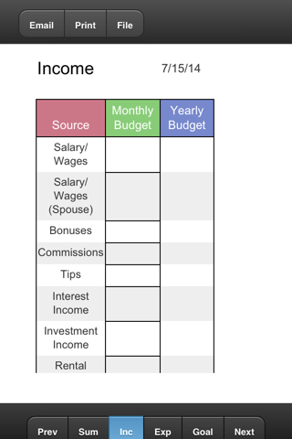 Monthly Budget App screenshot 3
