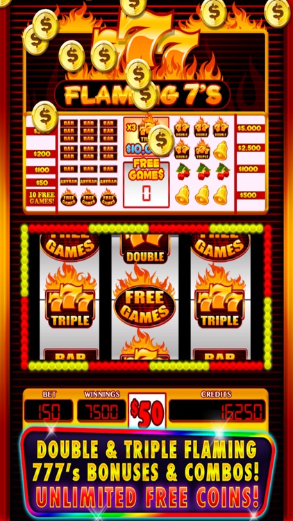 Flaming 7's Slots - Classic Vegas Double & Triple Jackpot