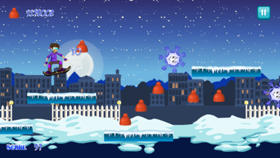 Christmas Snowman Snow-board Game Freeのおすすめ画像1