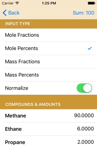 Natural Gas Props Calculator screenshot 2
