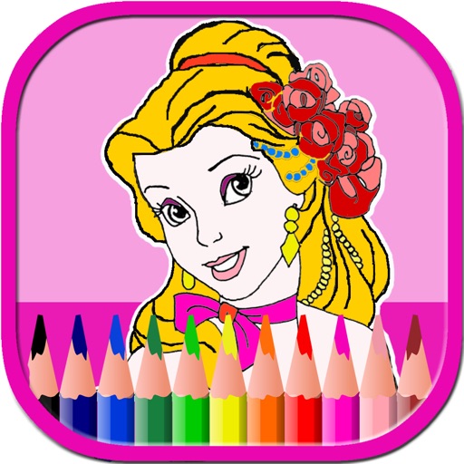 Colouring Kids Game for Princess edition Icon